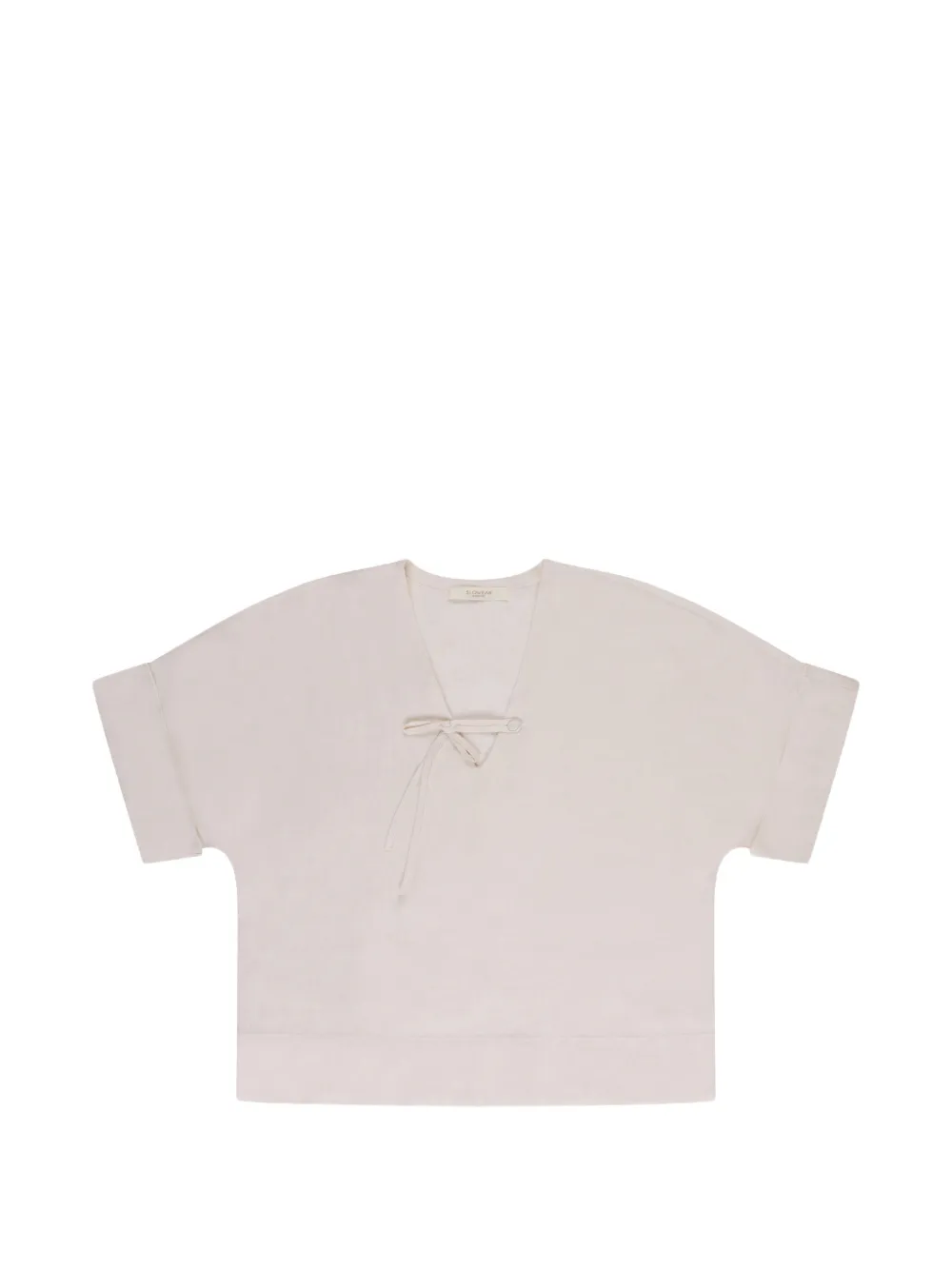 Glanshirt tie-neck blouse - Toni neutri