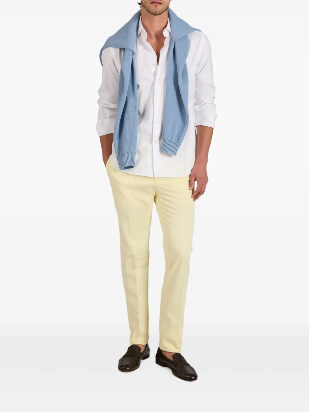 Incotex Slim-fit broek Geel
