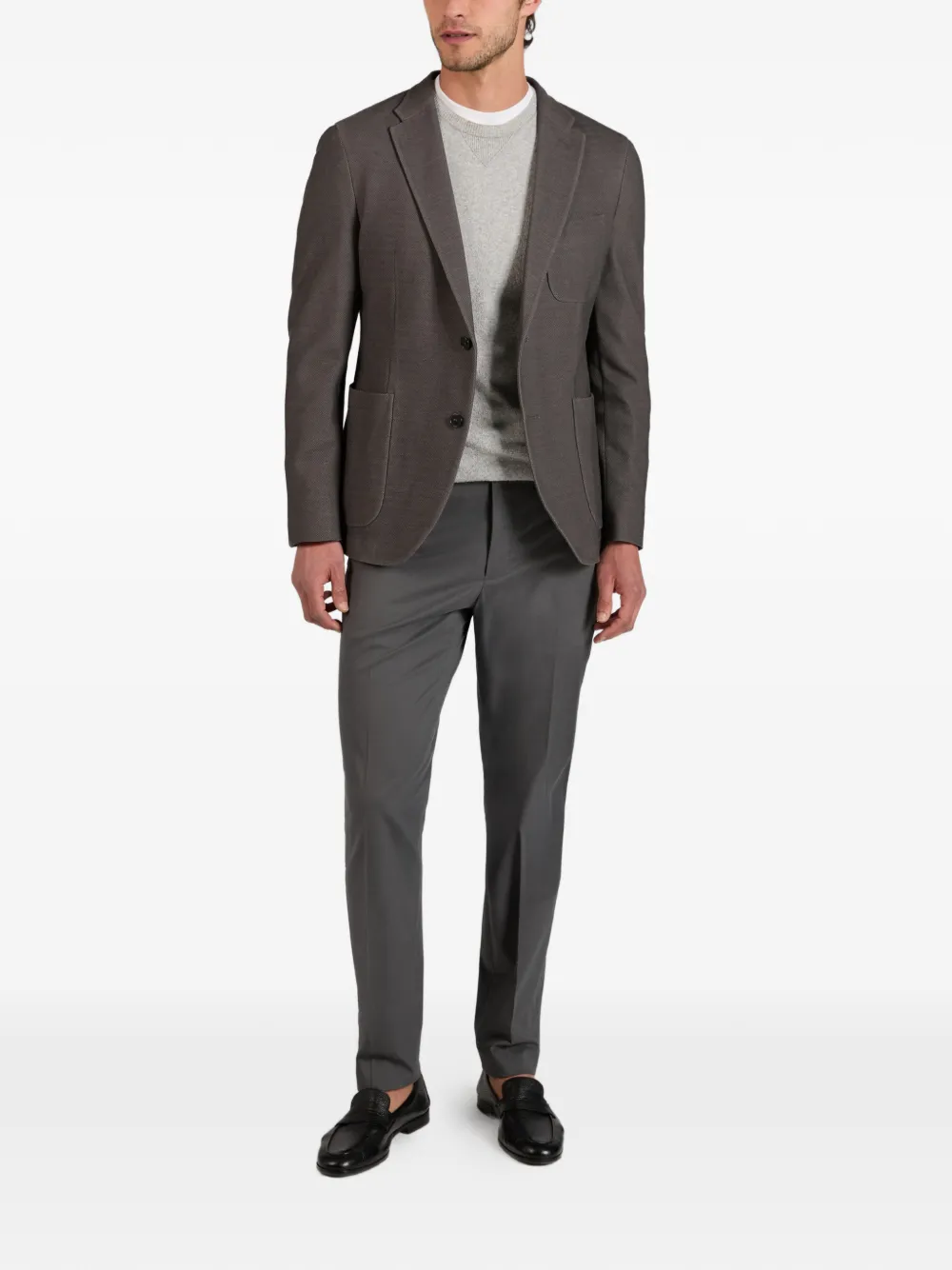 Incotex Blazer met borstzak Grijs