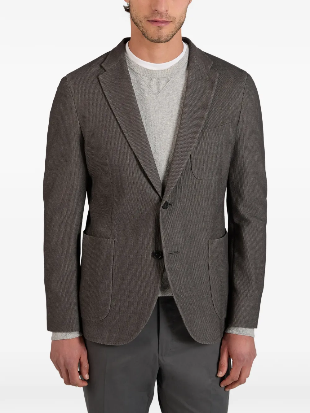Incotex Blazer met borstzak Grijs