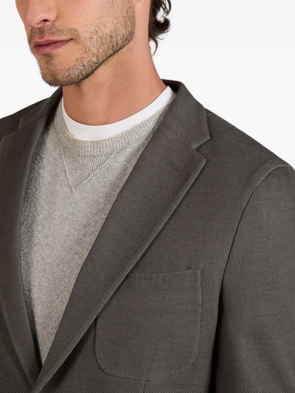 Incotex Blazer met borstzak Grijs
