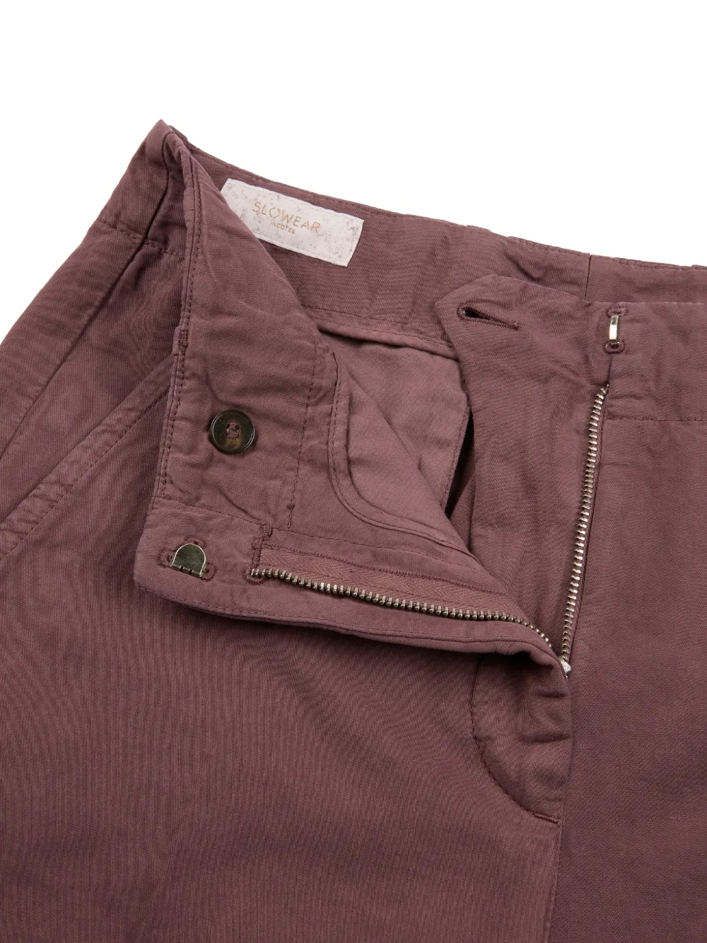 Incotex Palazzo broek met riemlus Roze