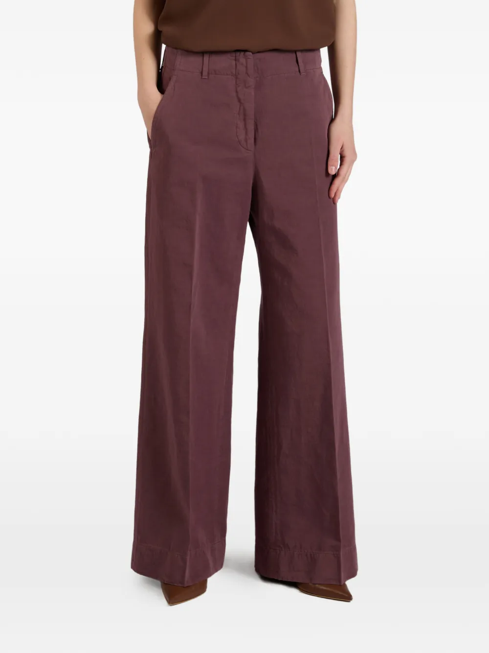 Incotex belt-loop palazzo pants - Rosa