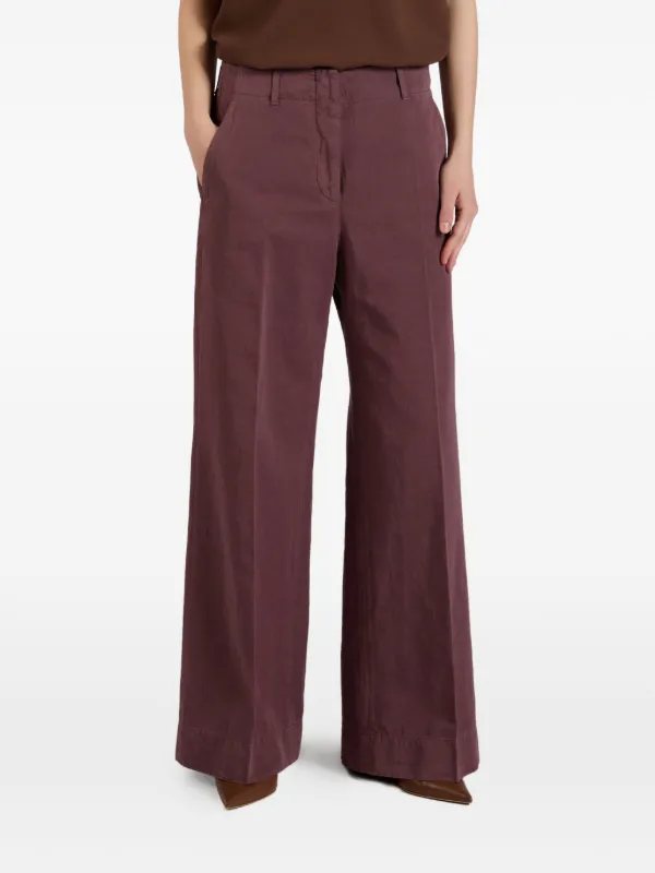 Incotex Belt-loop Palazzo Pants in Pink