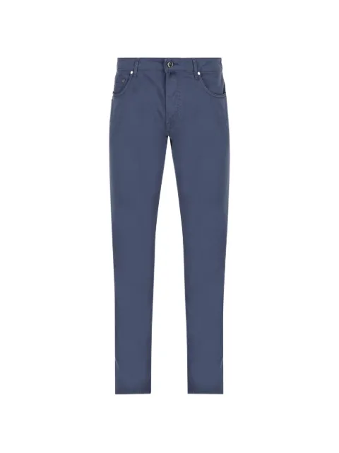 Hand Picked Ravello logo-patch jeans