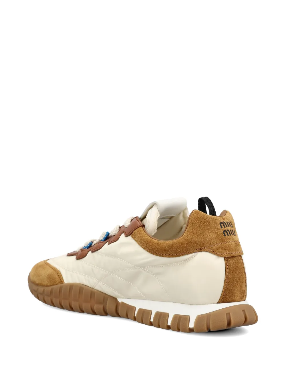 Miu Tyre panelled sneakers Beige