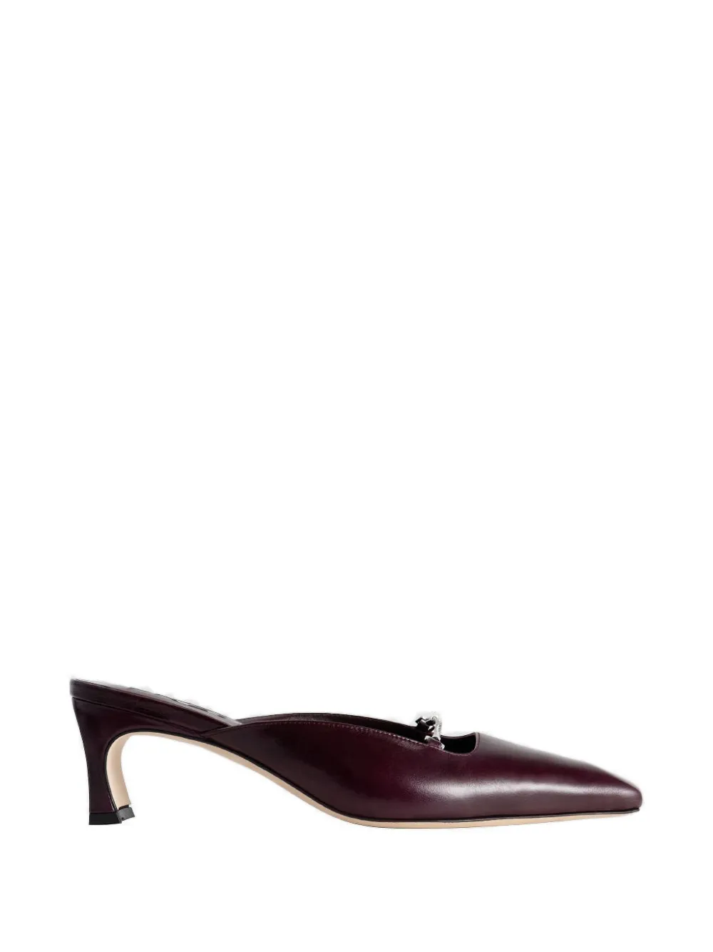 BY FAR Leda chain-detail mules - Rosso
