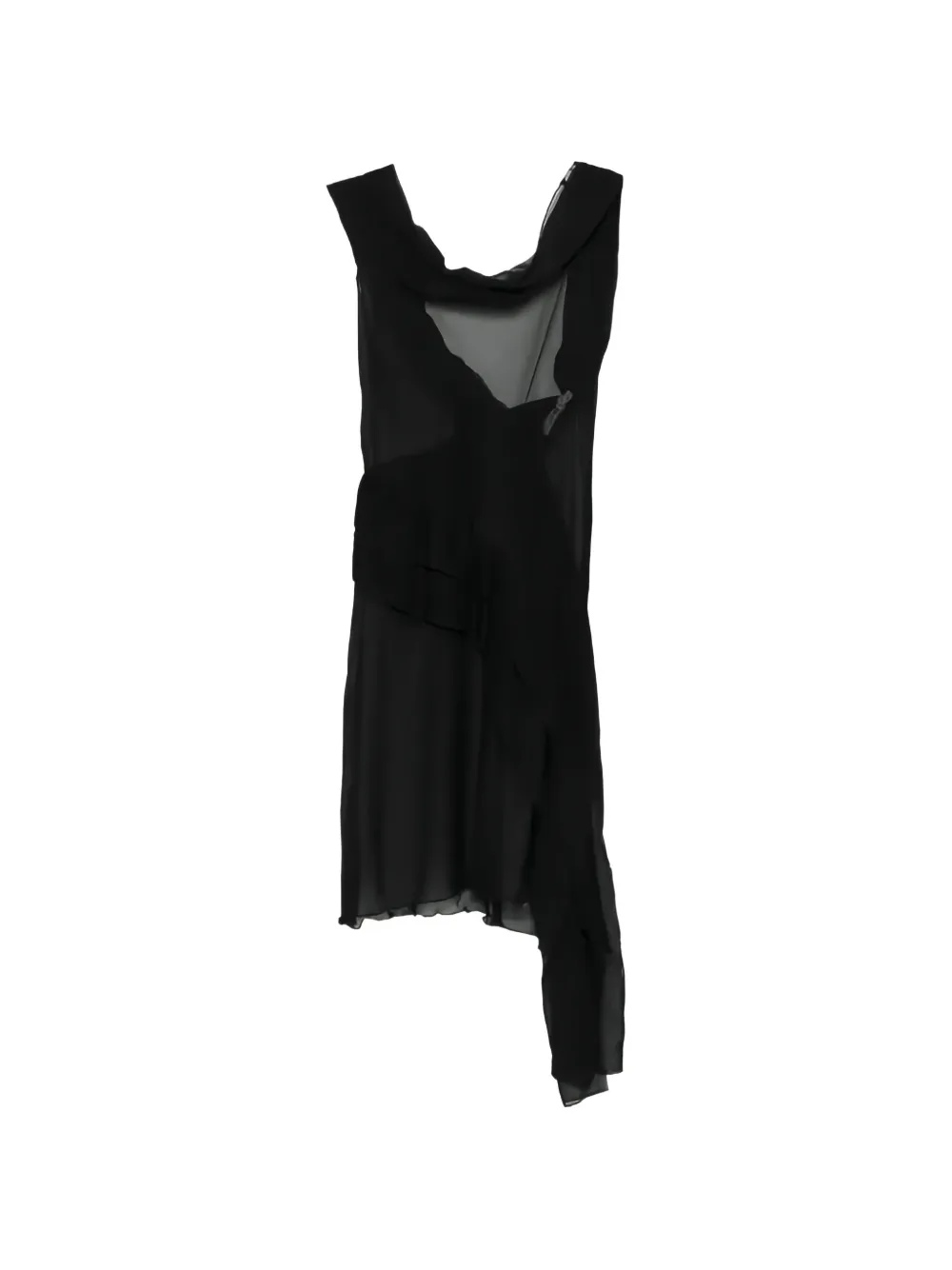 Gimaguas Boa ruffled asymmetric dress - Weiß