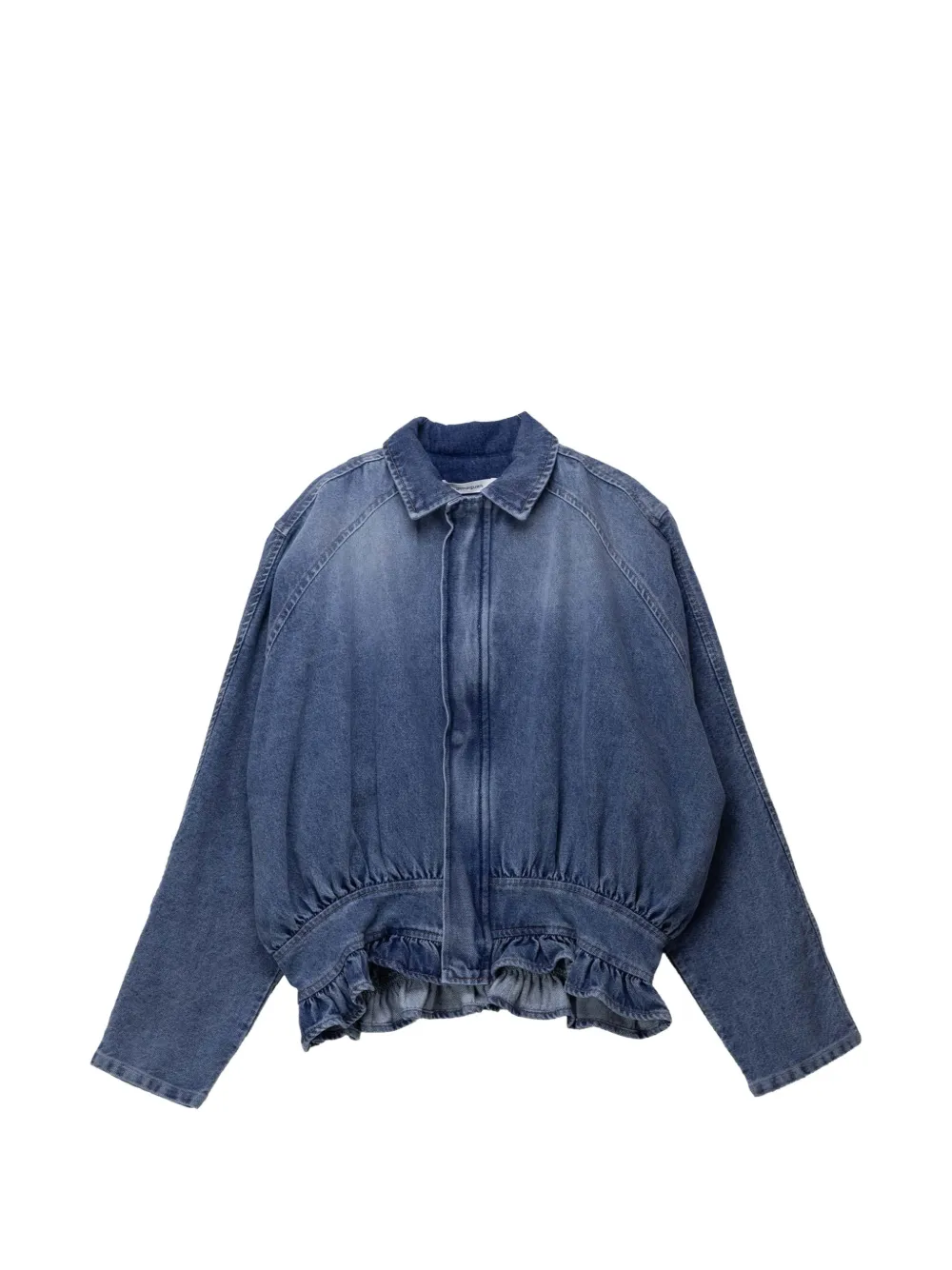 Gimaguas Mila ruffled denim jacket - Blu