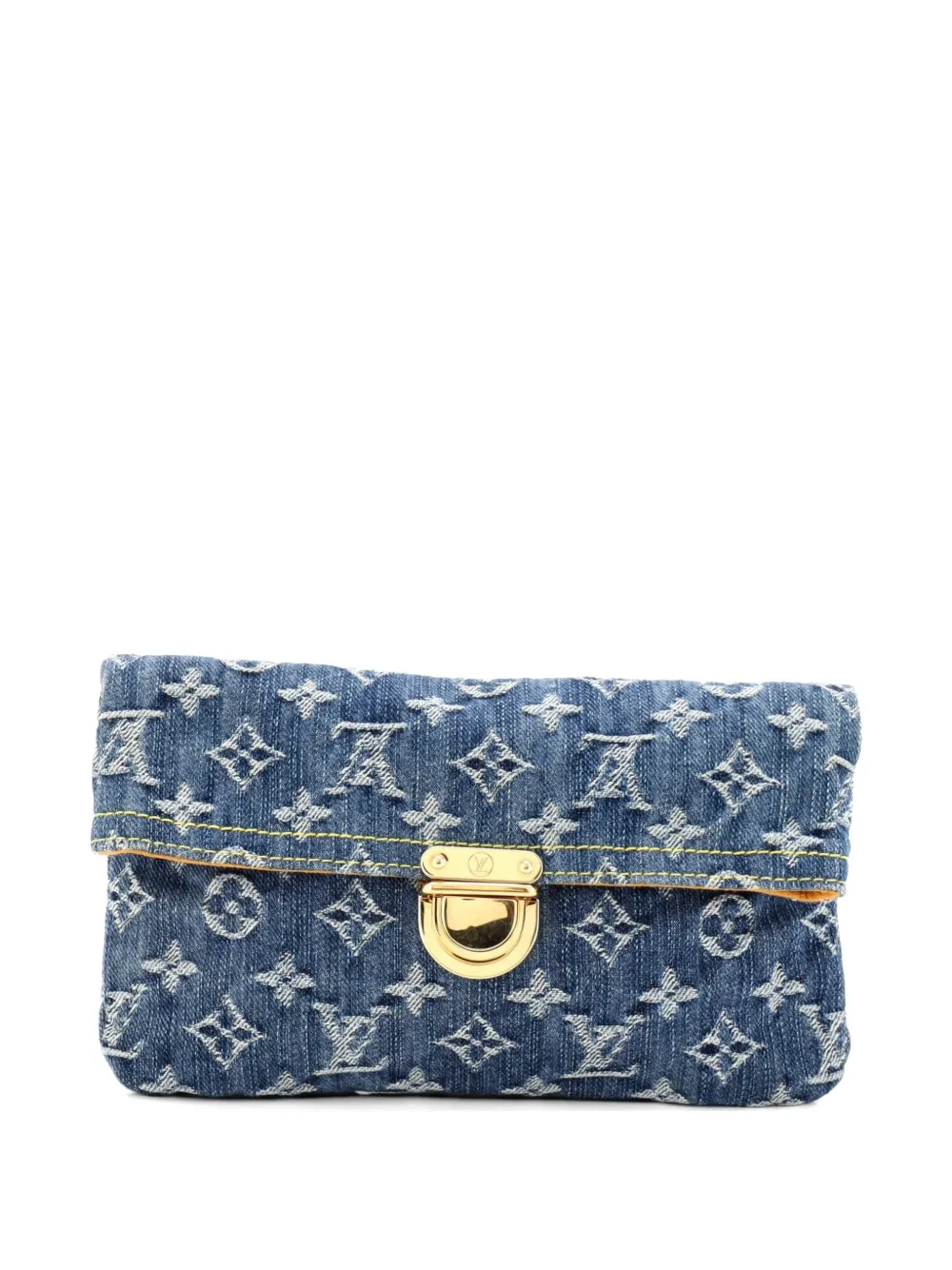 Louis Vuitton Pre-Owned Plate Denim clutch bag - Blu