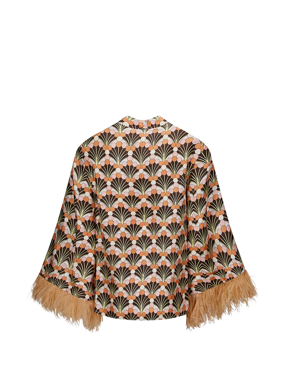 La DoubleJ Make An Exit blouse met veren afwerking Bruin