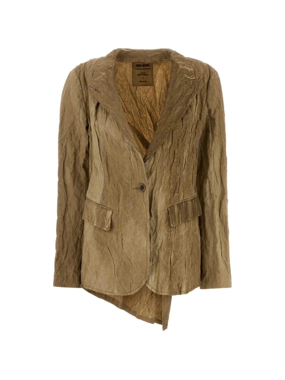 Uma Wang Kylie buttoned asymmetric blazer - Nude