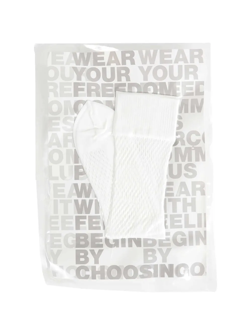 Comme des Garçons Homme Plus mesh-knit socks - Bianco