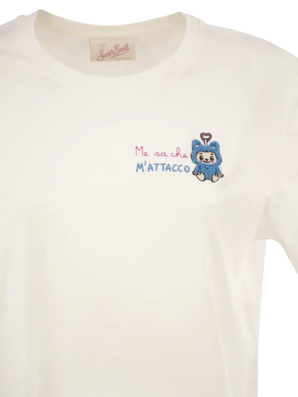 MC2 Saint Barth x Labubu Emilie T-shirt met borduurwerk Beige