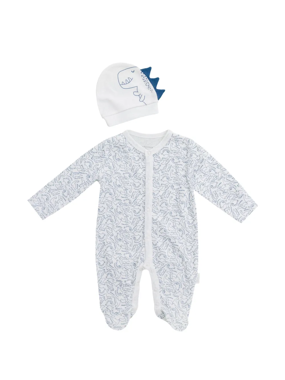 Andywawa dinosaur-print babygrow set - Weiß