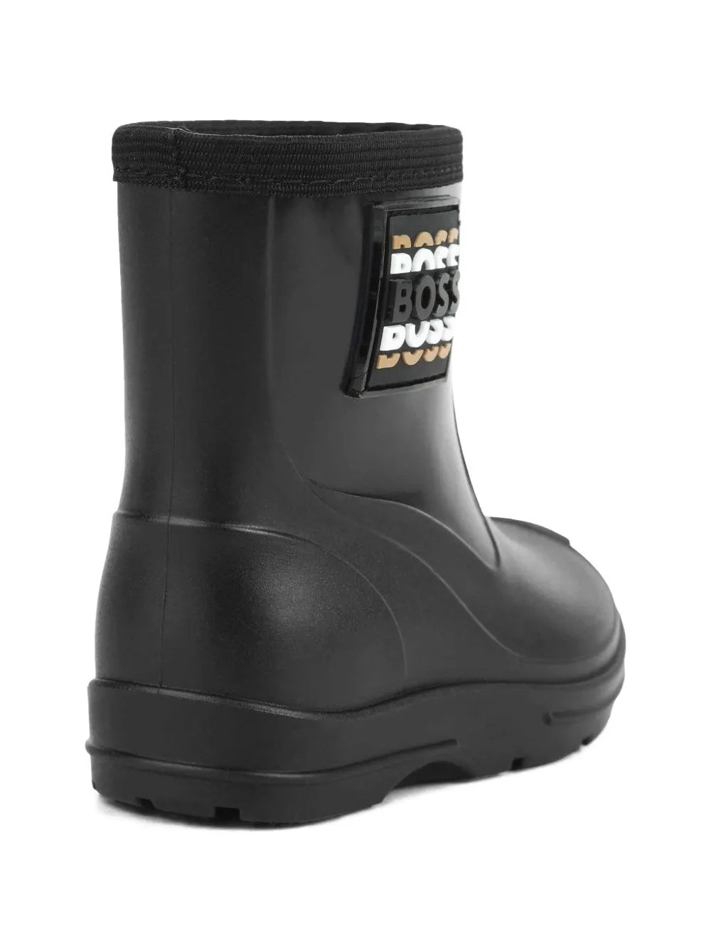 BOSS Kidswear logo-patch wellies Zwart