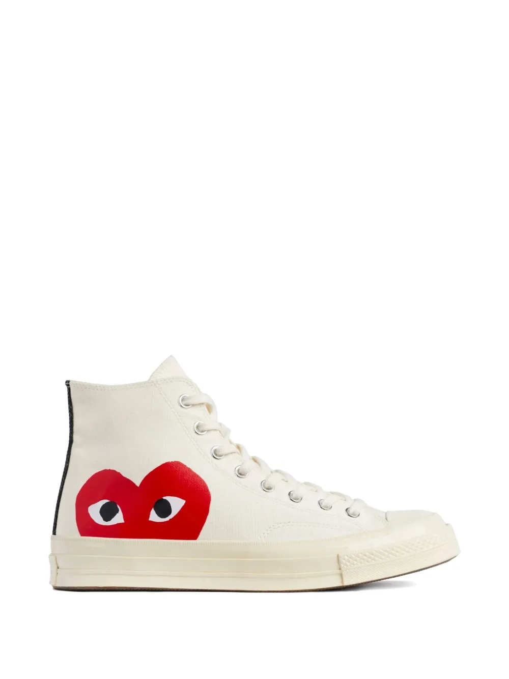 Comme Des Garçons heart-print high-top sneakers - Toni neutri