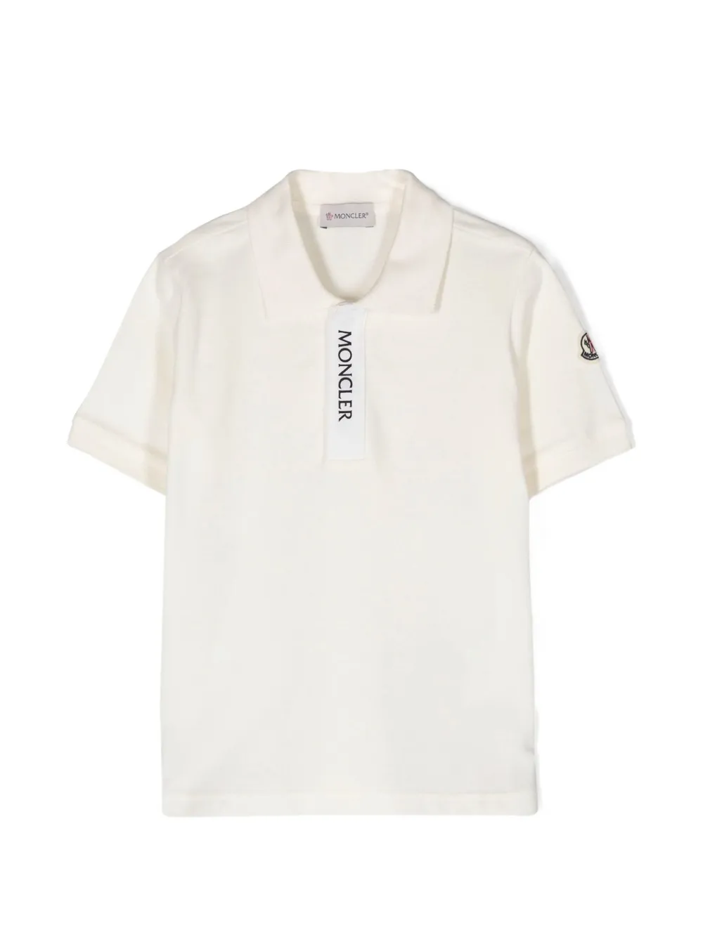MONCLER GRENOBLE KIDS Poloshirt met logopatch Wit