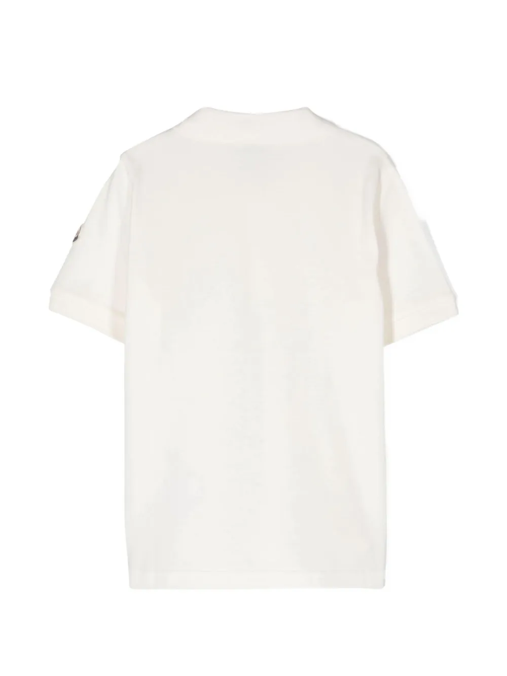 MONCLER GRENOBLE KIDS Poloshirt met logopatch Wit