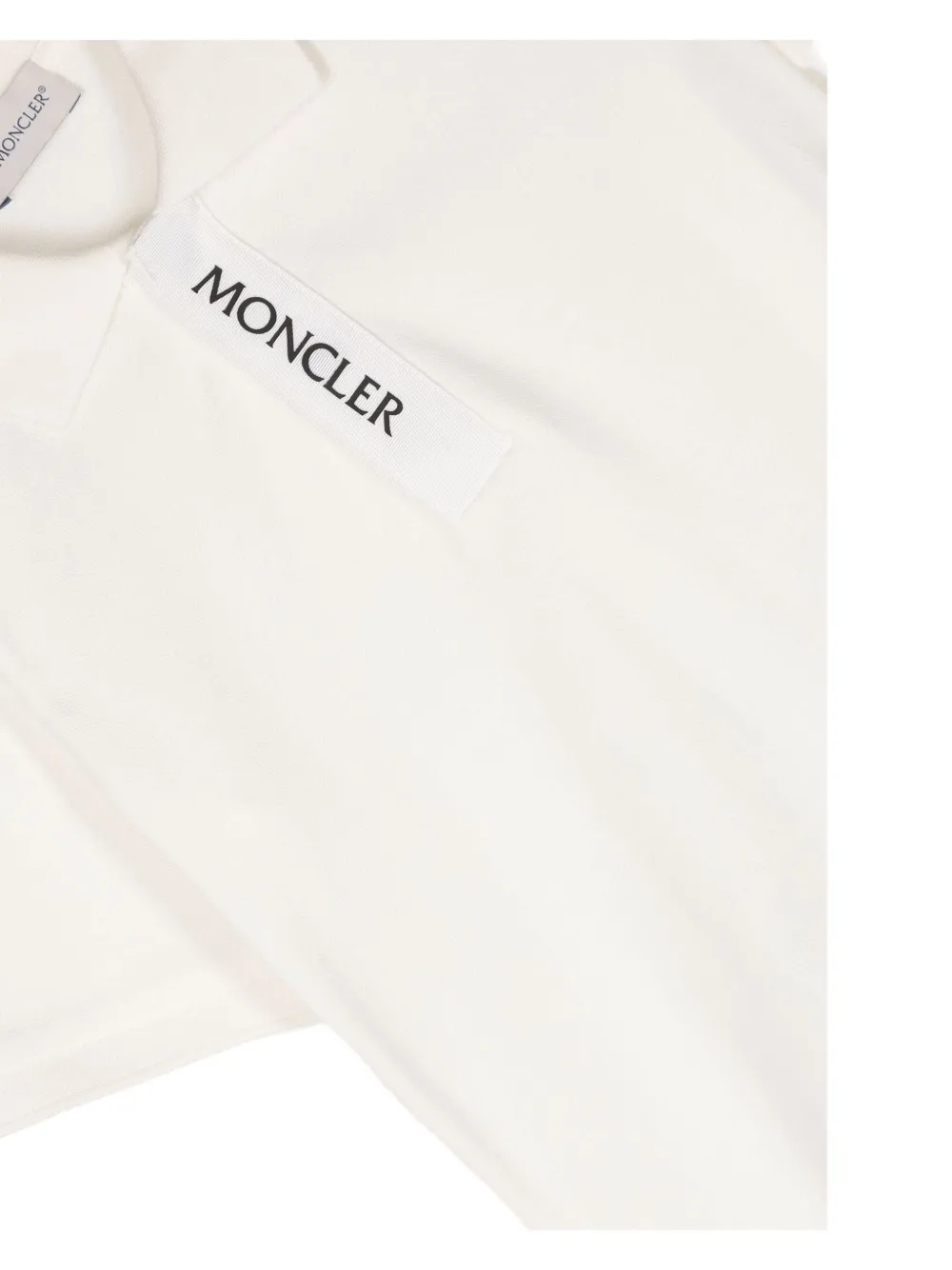 MONCLER GRENOBLE KIDS Poloshirt met logopatch Wit