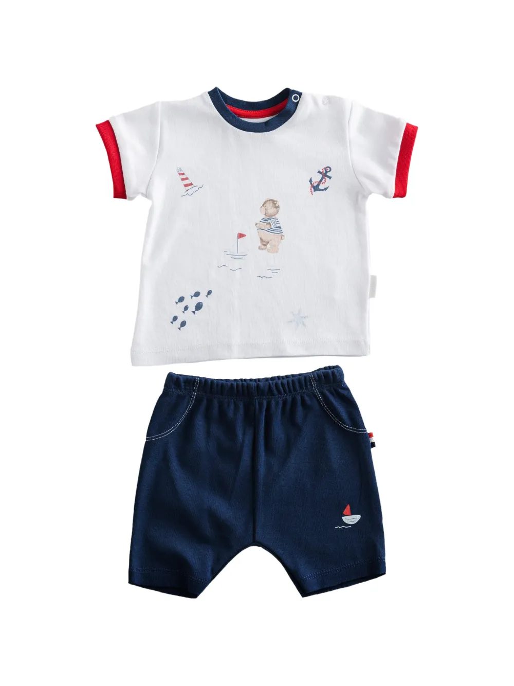 Andywawa graphic-print cotton shorts set - White