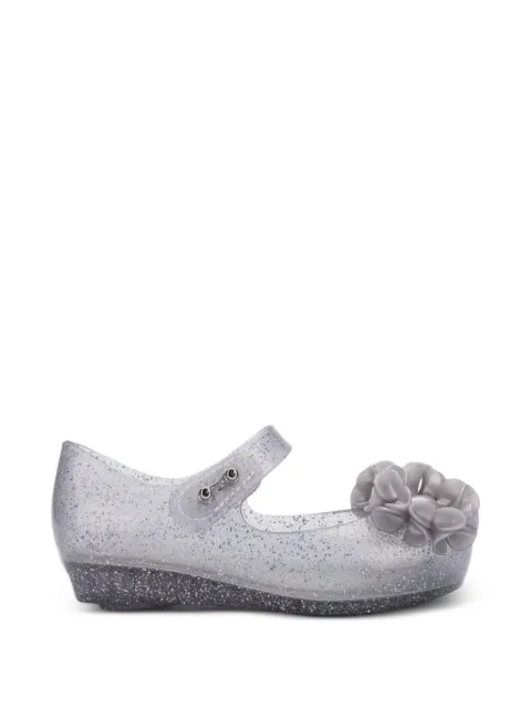 Melissa glitter floral-embellished ballet flats