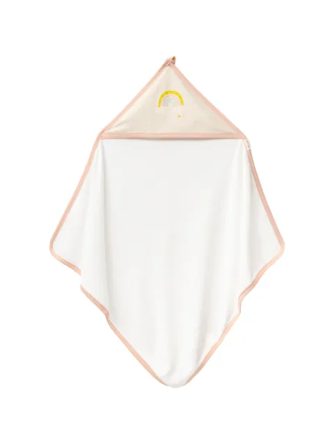 moi noi rainbow-graphic hooded towel