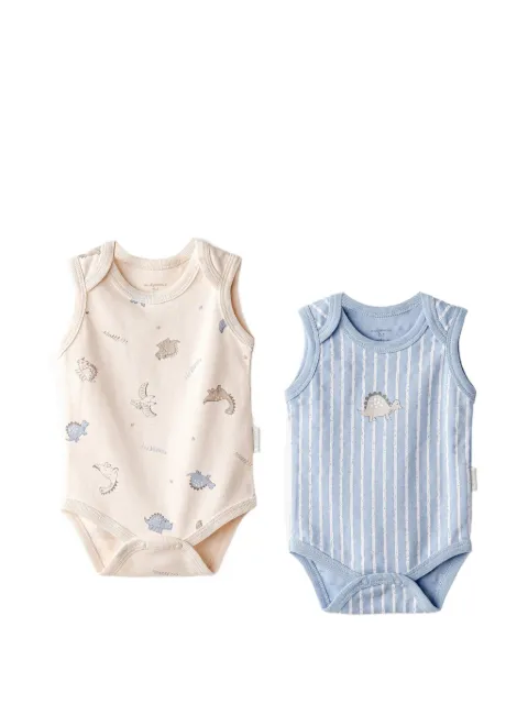 Andywawa dinosaur-print bodies (set of two)