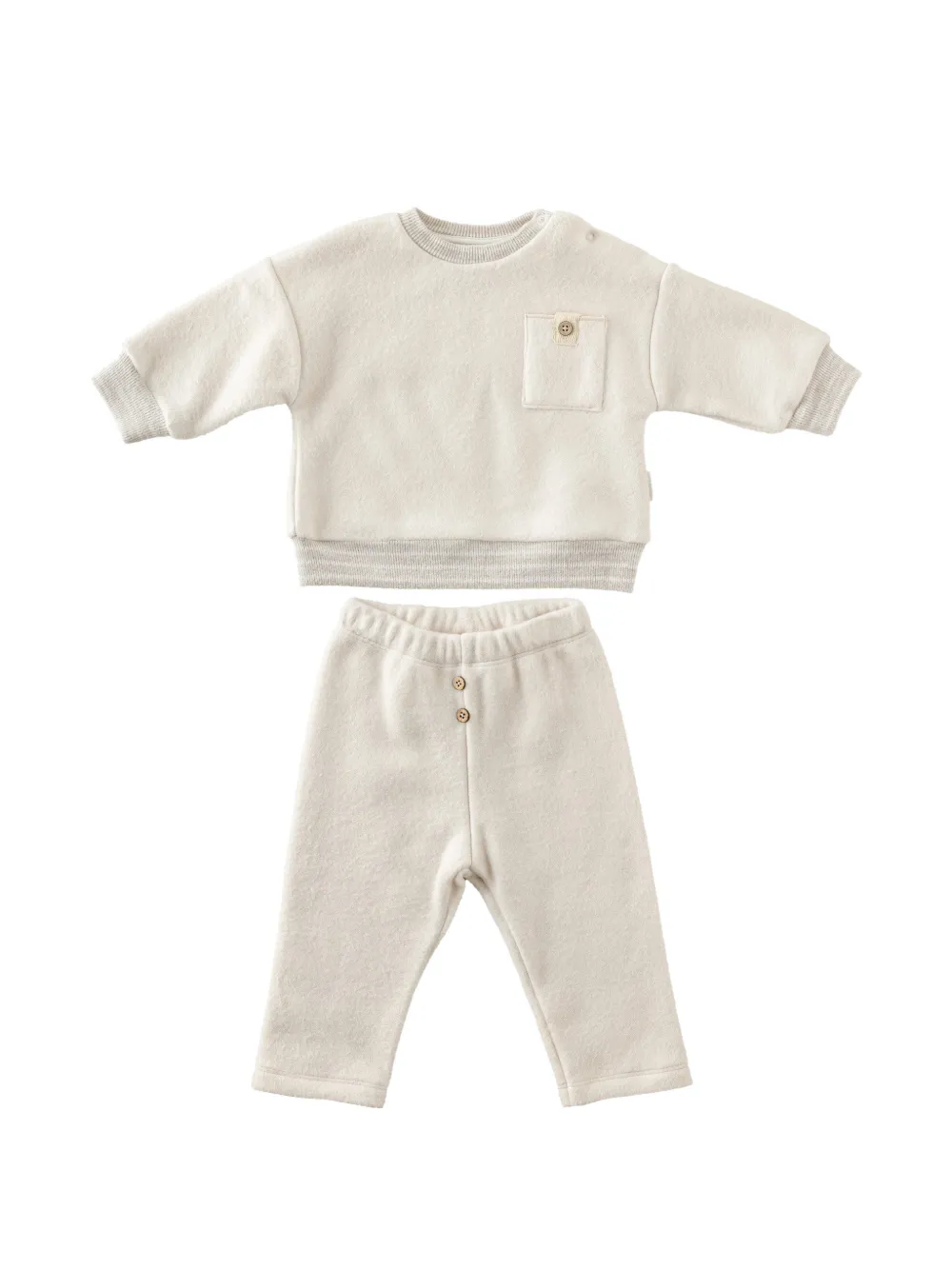 Andywawa pocket-detail cotton tracksuit set (set of three) - Toni neutri