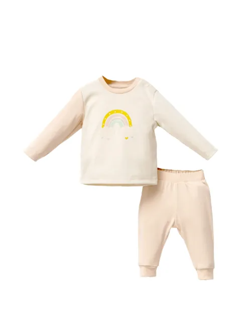 moi noi rainbow-print trousers (set of two)
