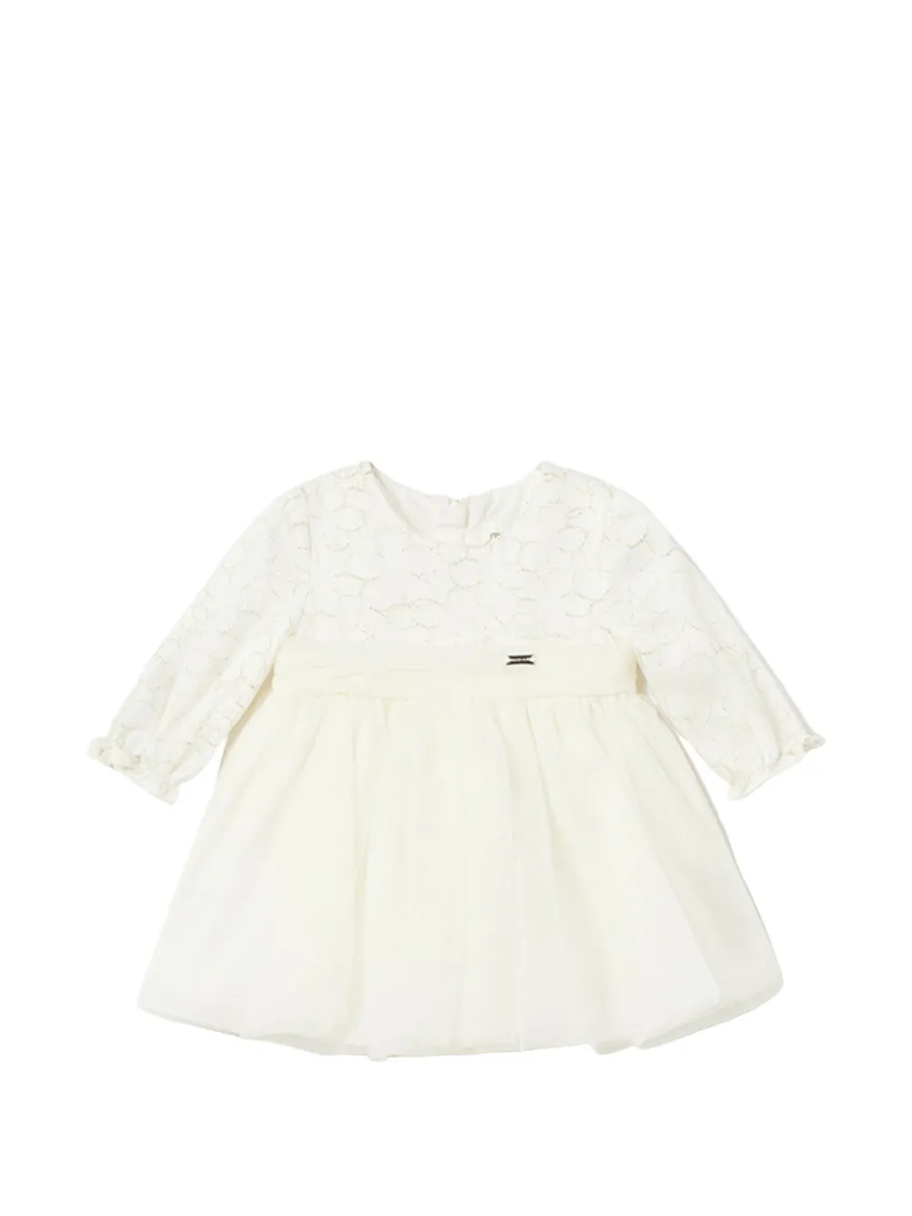 MAX MARA KIDS embroidered tulle dress - White
