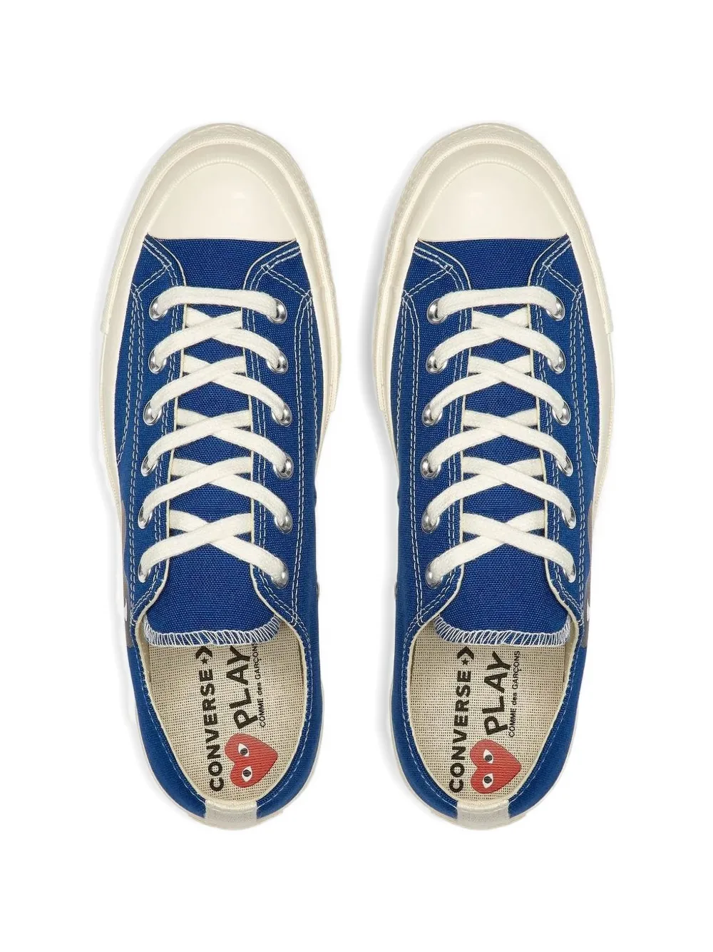 Comme Des Garçons X Coverse heart-print low-top sneakers Blauw