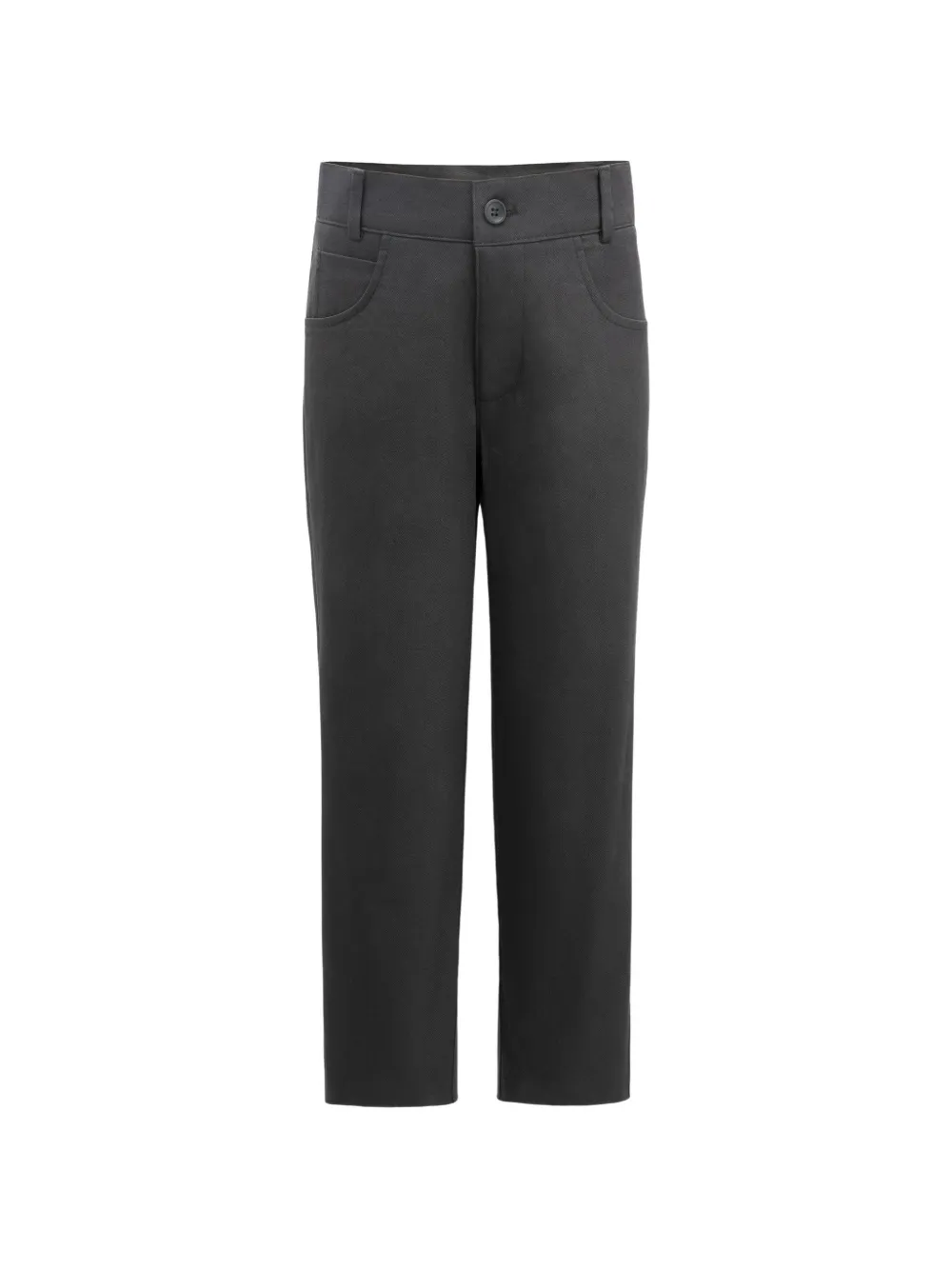 Moustache button-fastening straight-leg trousers - Grigio
