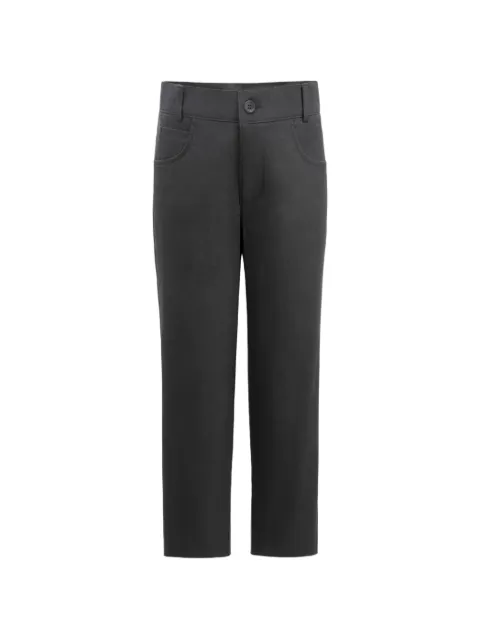 Moustache button-fastening straight-leg trousers