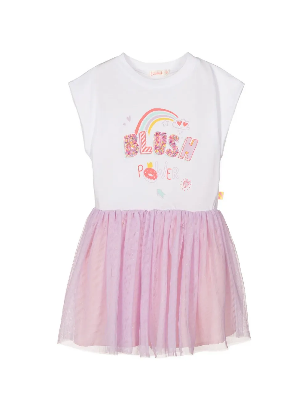 Billieblush graphic-print tulle dress - Bianco