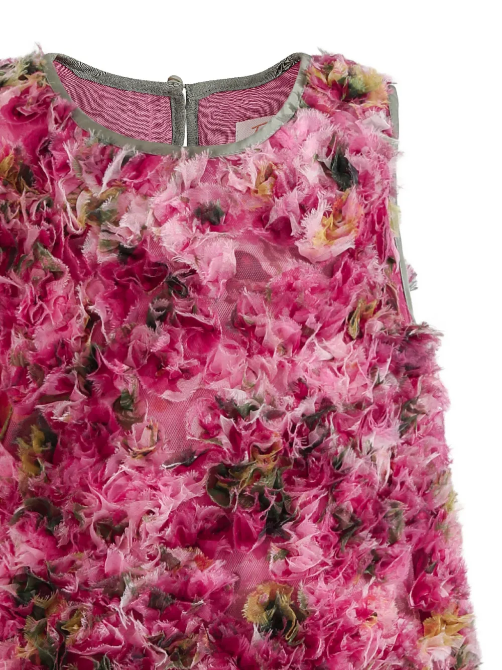 Tulleen Sylvie jurk met bloementextuur Roze