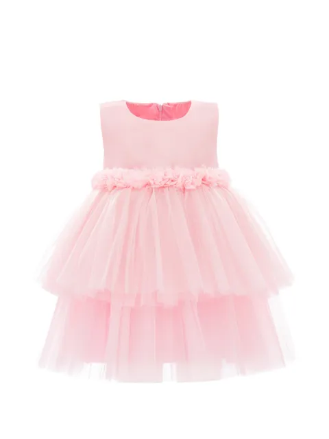 Mimi Tutu floral-waist tiered tulle dress