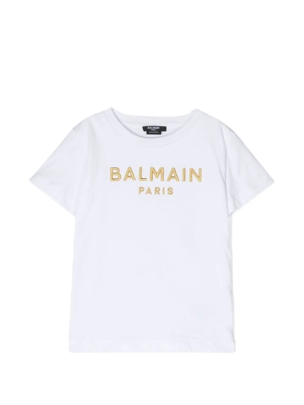 Balmain Kids T-Shirt mit Logo-Stickerei - Weiß