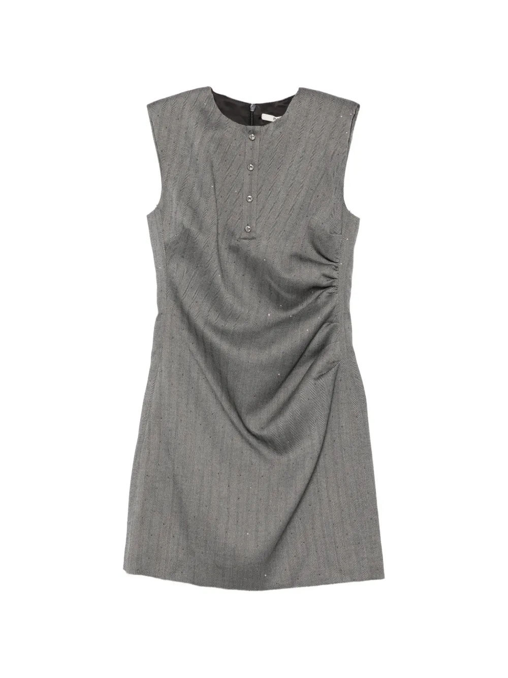 Maje herringbone-pattern sleeveless mini dress - Grau