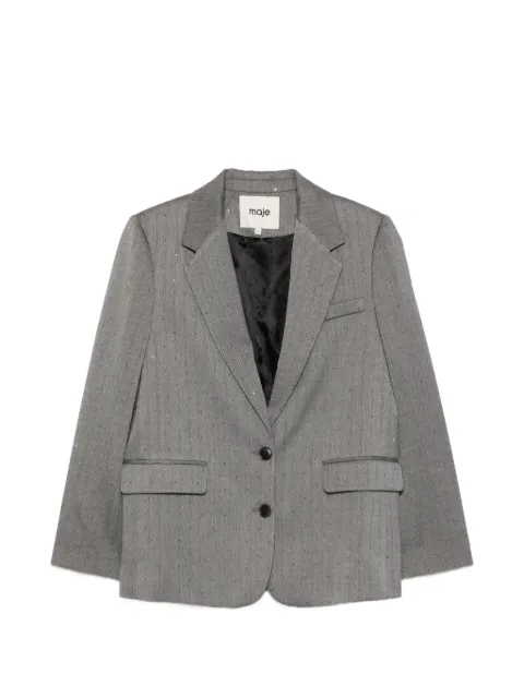 Maje striped crystal-embellished blazer