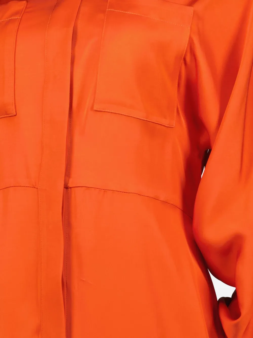 IRO Blousejurk met satijnen afwerking Oranje