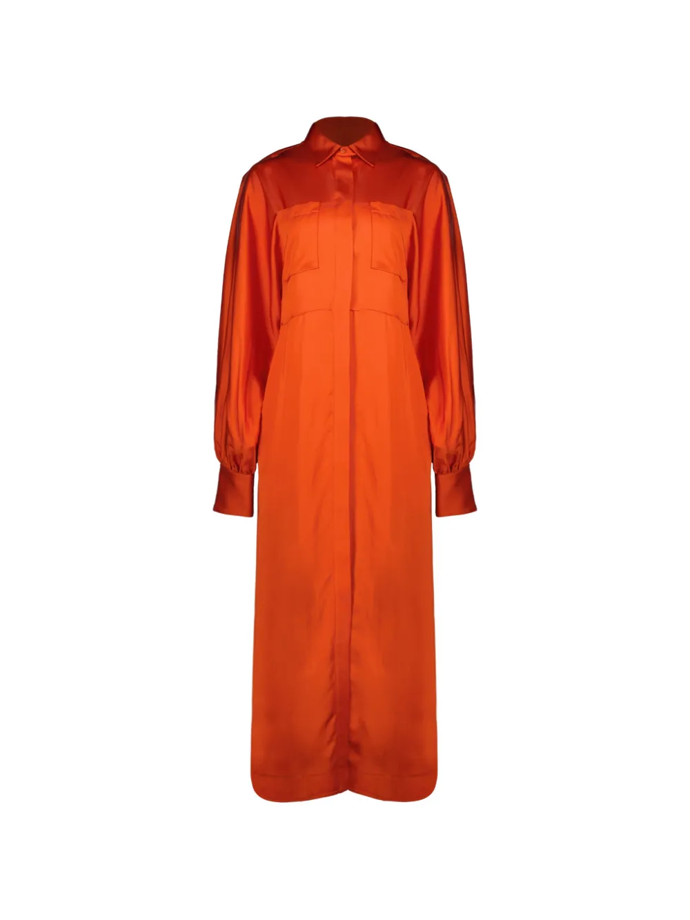 IRO satin-finish shirt dress - Arancione