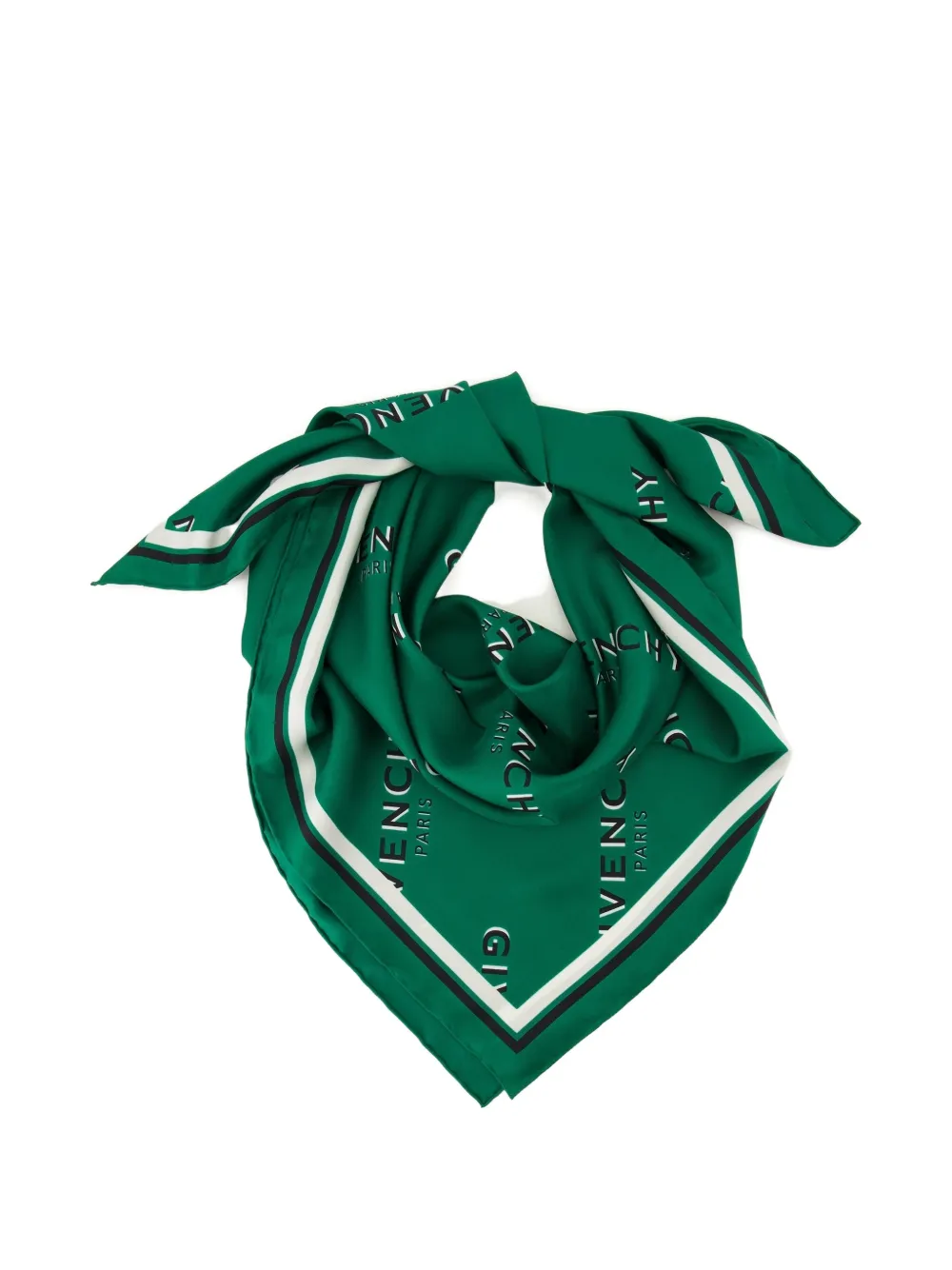 Givenchy Shadow logo-print scarf - Verde
