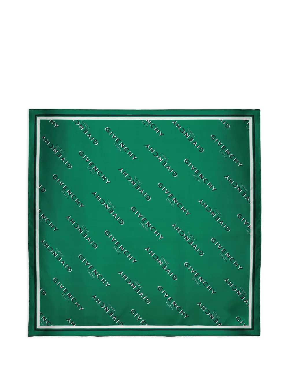 Givenchy Shadow logo-print scarf - Green