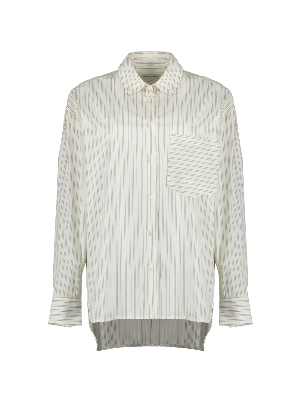 IRO striped long-sleeved shirt - White
