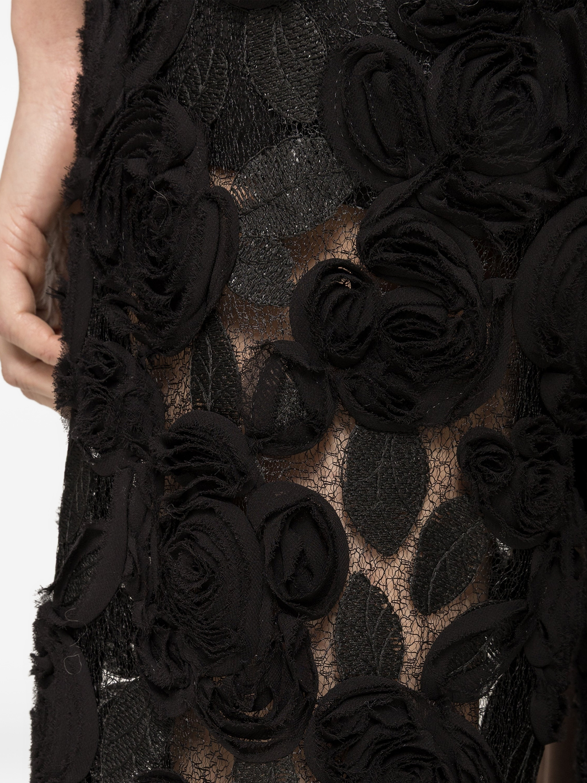 floral embroidery wide-leg pants — Image 5