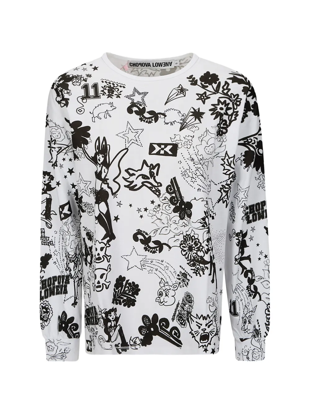 Chopova Lowena Go Go graphic-print top - Bianco