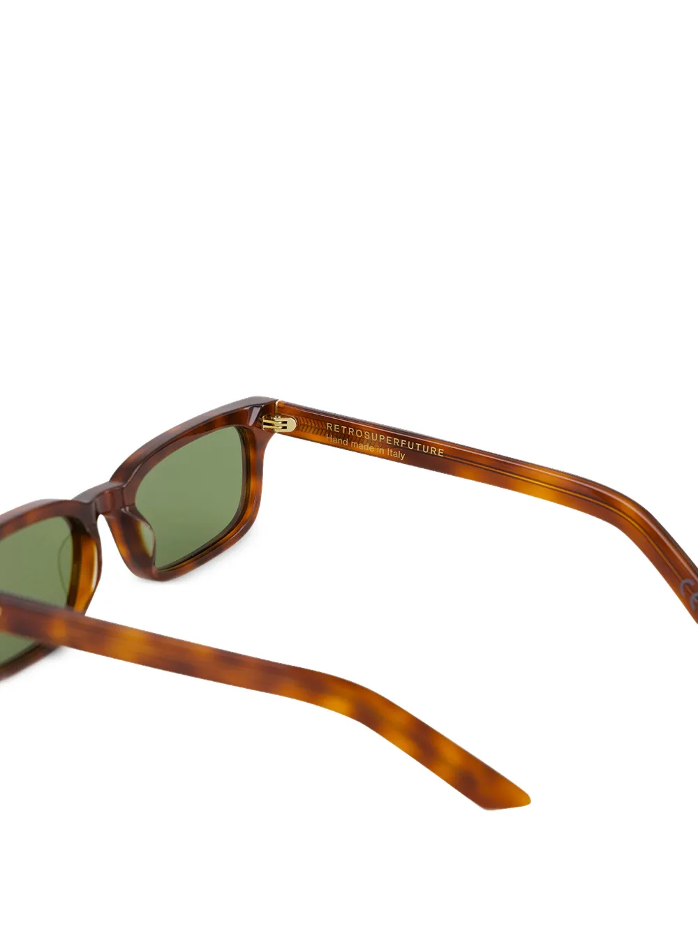 Retrosuperfuture Gesto Havana Diversa zonnebril met rechthoekig montuur Bruin