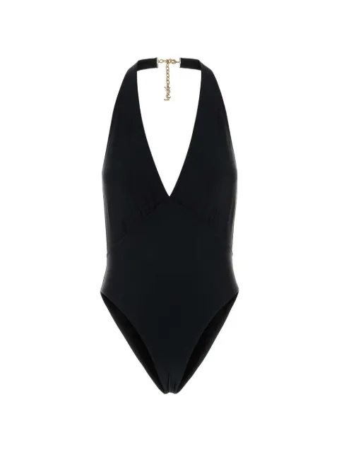 Saint Laurent traje de baño con cuello halter