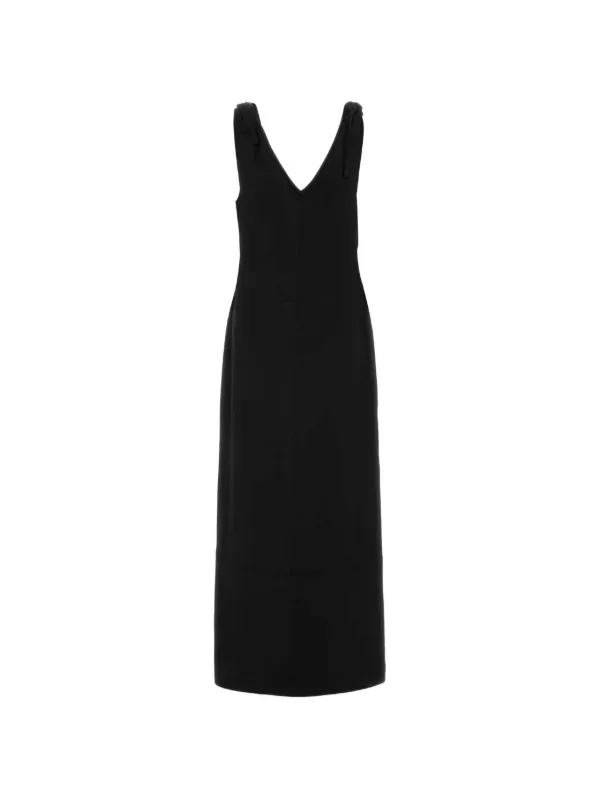Co V-neck Midi Dress in Black
